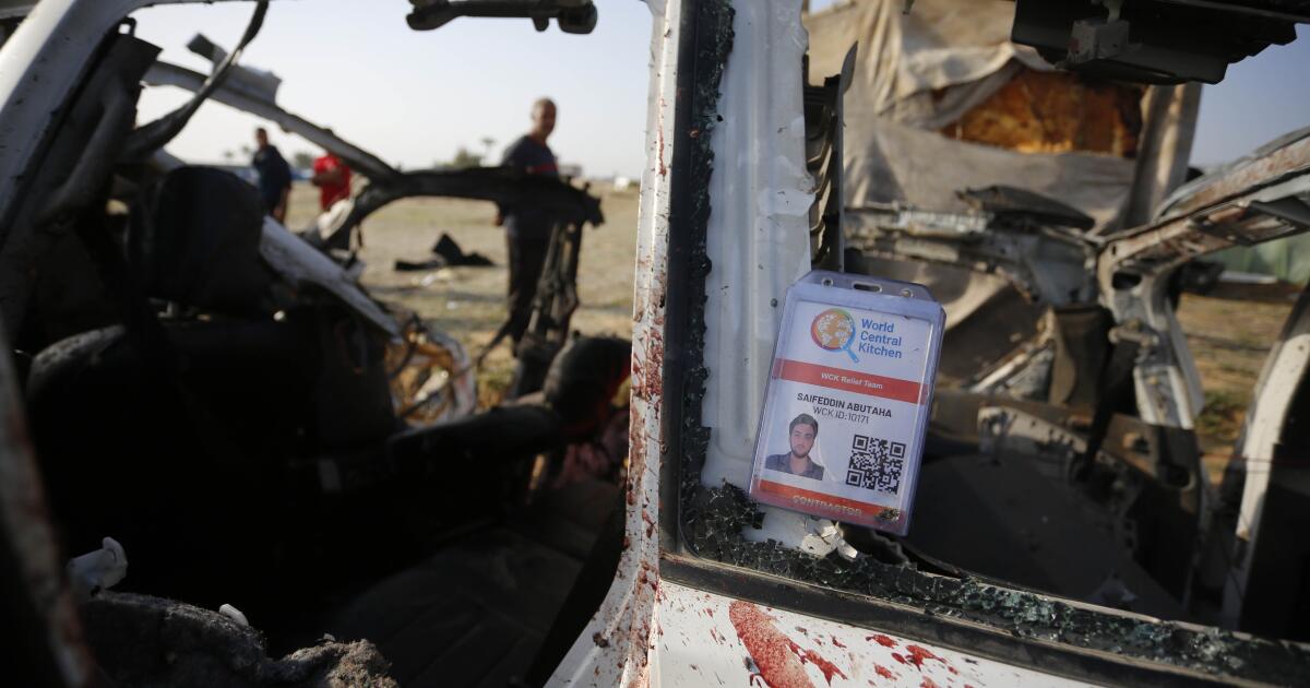 Des travailleurs du groupe humanitaire José Andrés tués dans une frappe aérienne israélienne à Gaza