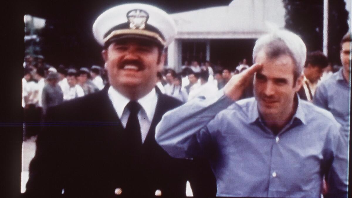 Lt. Cmdr. John McCain is shown in the documentary "Return With Honor."