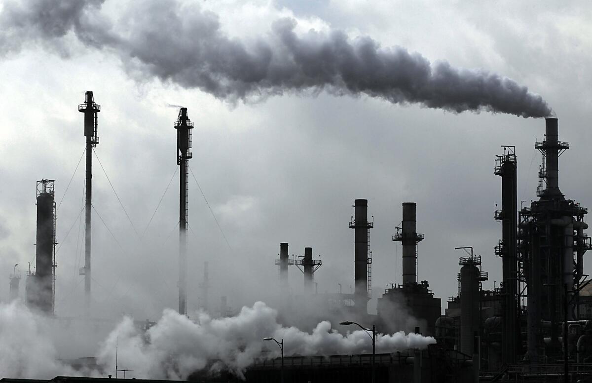 Sinco, Luis   WILMINGTON, CA.  MAR. 5, 2012. Conoco Phillips refinery in Wilmington pumps out emissions in the process of producing gasoline.