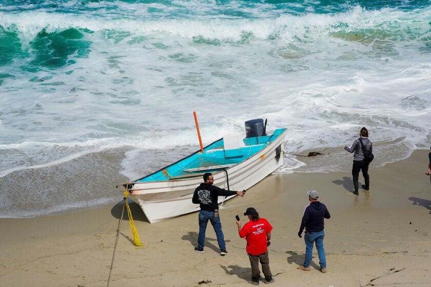 A panga came to shore in La Jolla early Thursday; one person died.