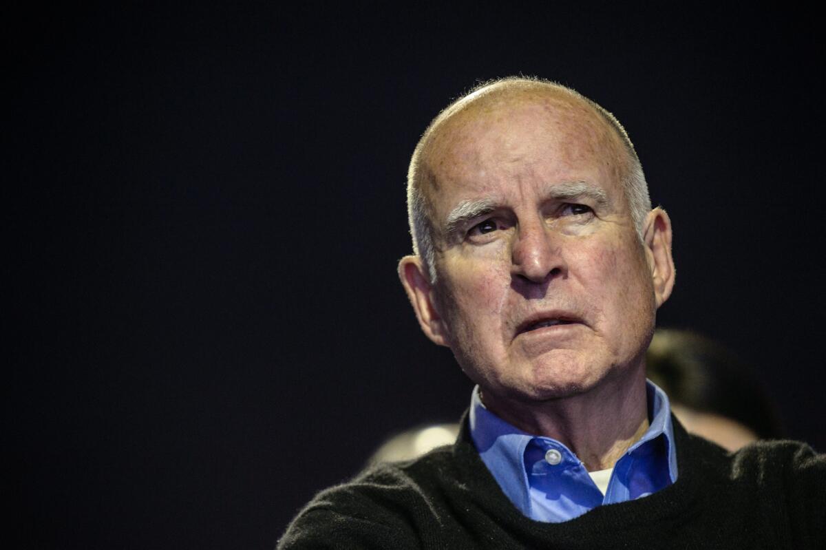 California Gov. Jerry Brown attends at the "Action Day" meeting at the COP21 World Climate Change Conference 2015 in Le Bourget, north of Paris.