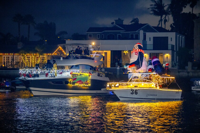 Huntington Harbour Boat Parade rocks in H.B. Los Angeles Times