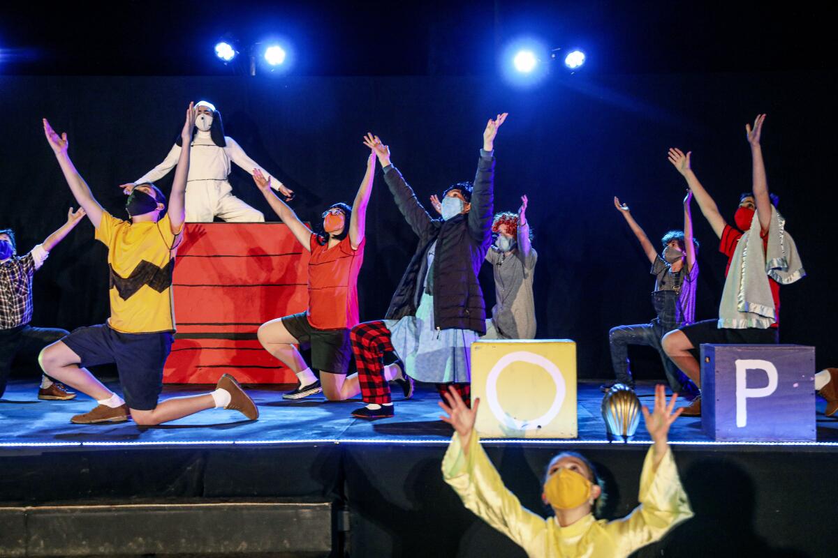 JCompany Youth theater actors perform Snoopy at the Lawrence Family Jewish Community Center