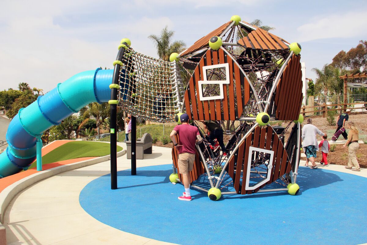 A play structure in the new Olympus Park.