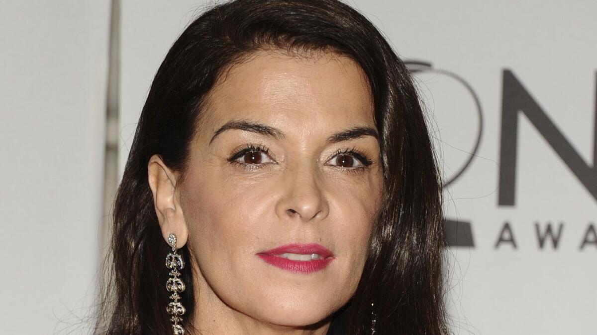 Annabella Sciorra arrives at the 65th annual Tony Awards in 2011.