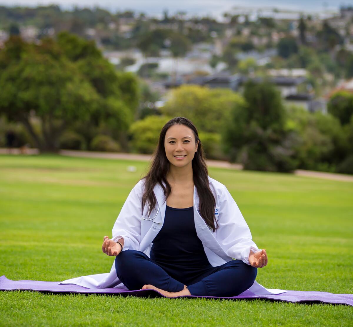 Ingrid Yang, M.D., an internal medicine physician at Sharp Rees-Stealy Medical Group, has taught yoga for 22 years. 