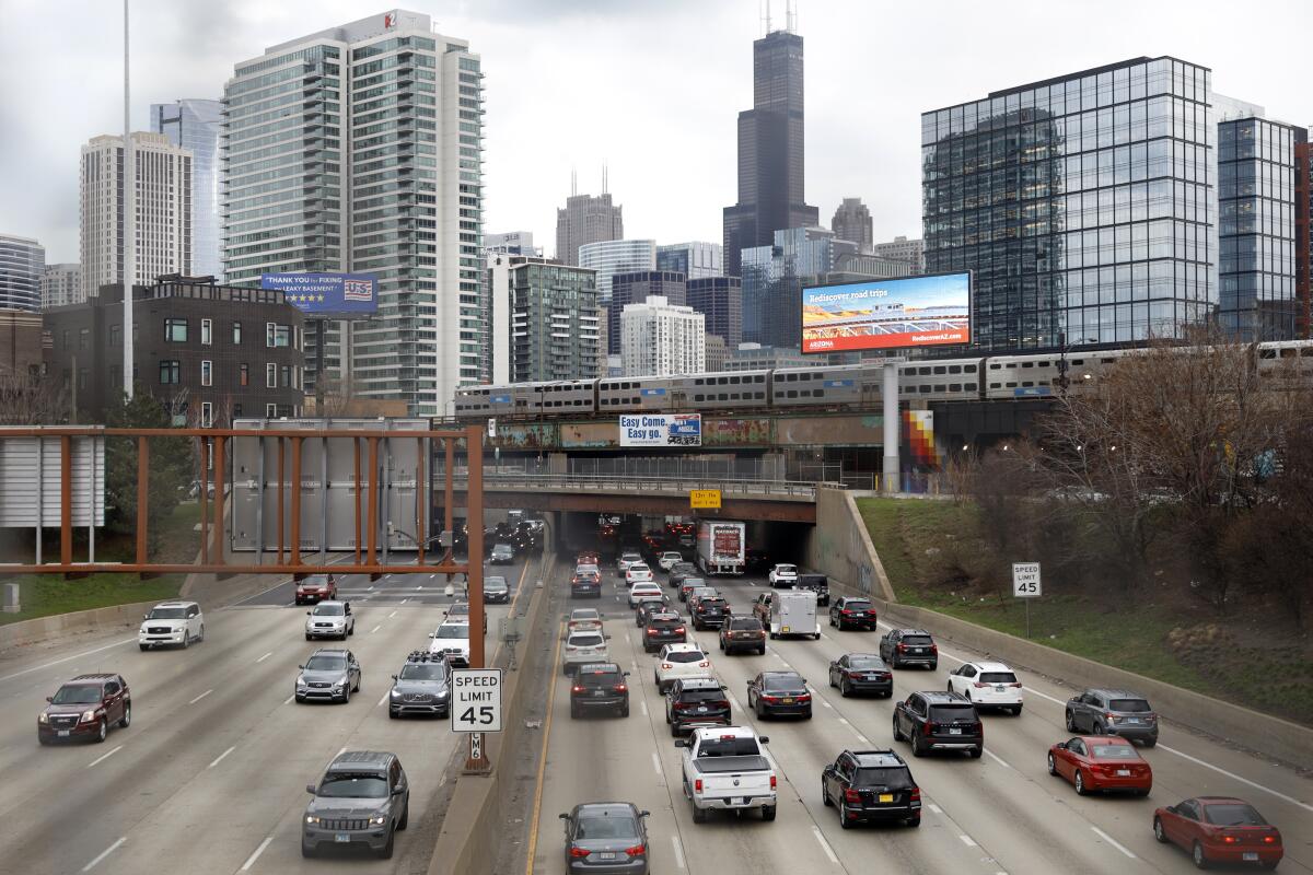 Traffic on a Chicago highway