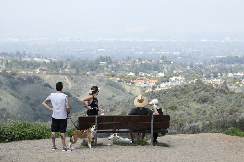 Caballero Canyon Trail is one way to reach Mulholland Drive's spectacular views of the San Fernando Valley.