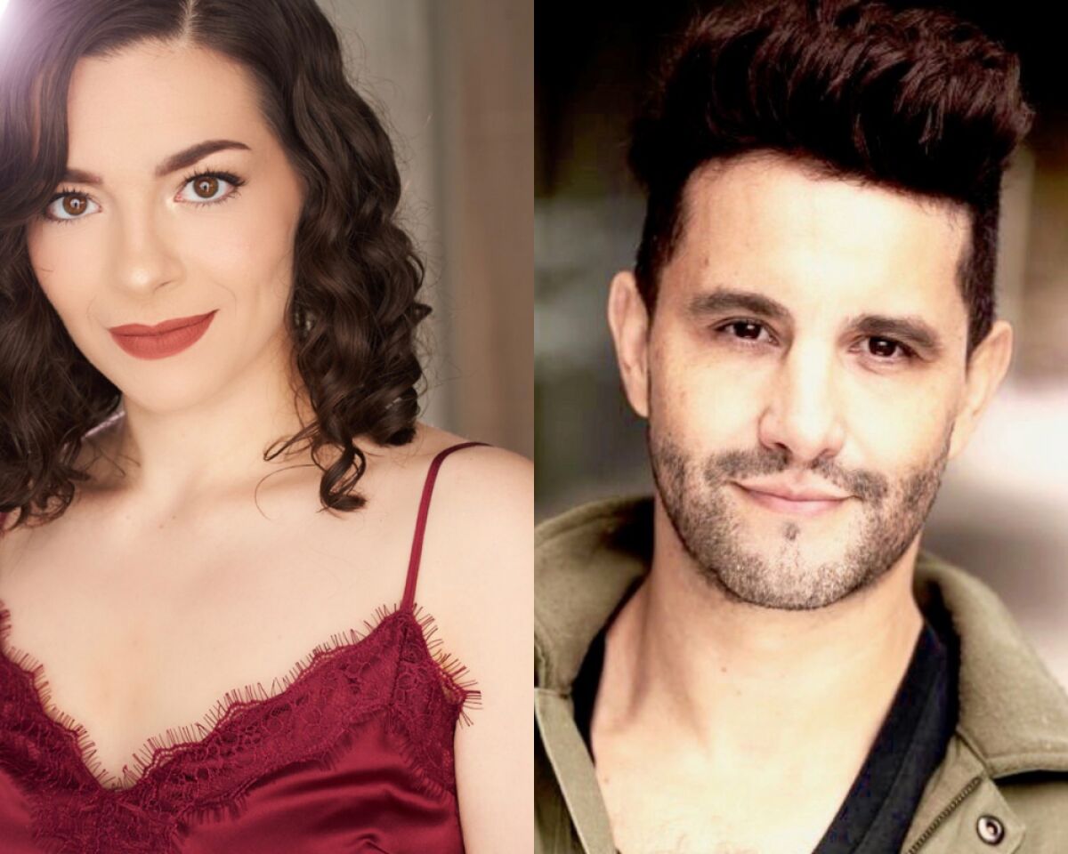 Ariella Kvashny and Eduardo Enrikez co-star in Moonlight Stage Productions' "On Your Feet!" 