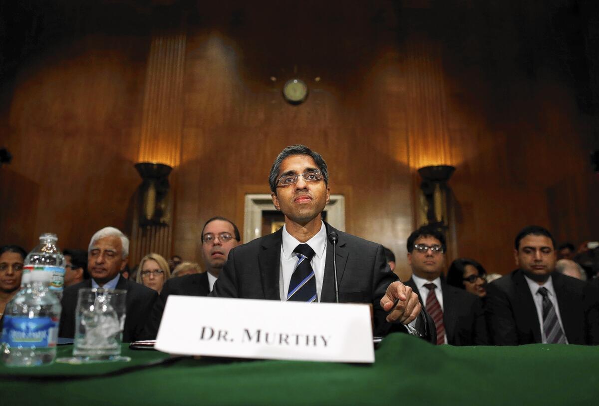 Dr. Vivek H. Murthy, President Obama's nominee for surgeon general, said he would not use the position to push for gun restrictions.