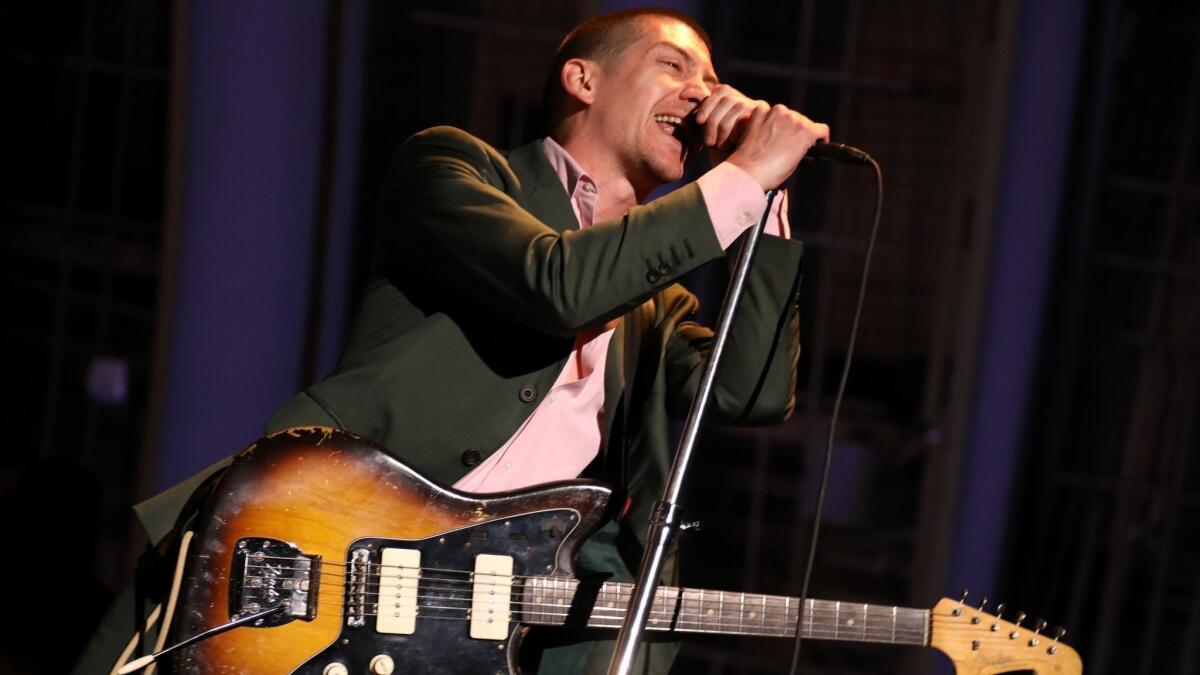 Alex Turner leads the Arctic Monkeys at the Hollywood Bowl.