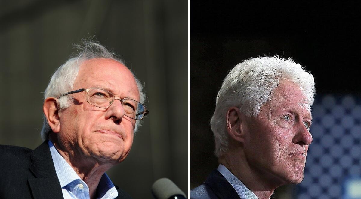 Bernie Sanders and Bill Clinton.