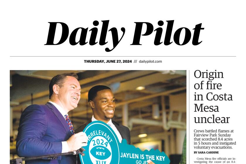 Front page of the Daily Pilot e-newspaper for Thursday, June 27, 2024.