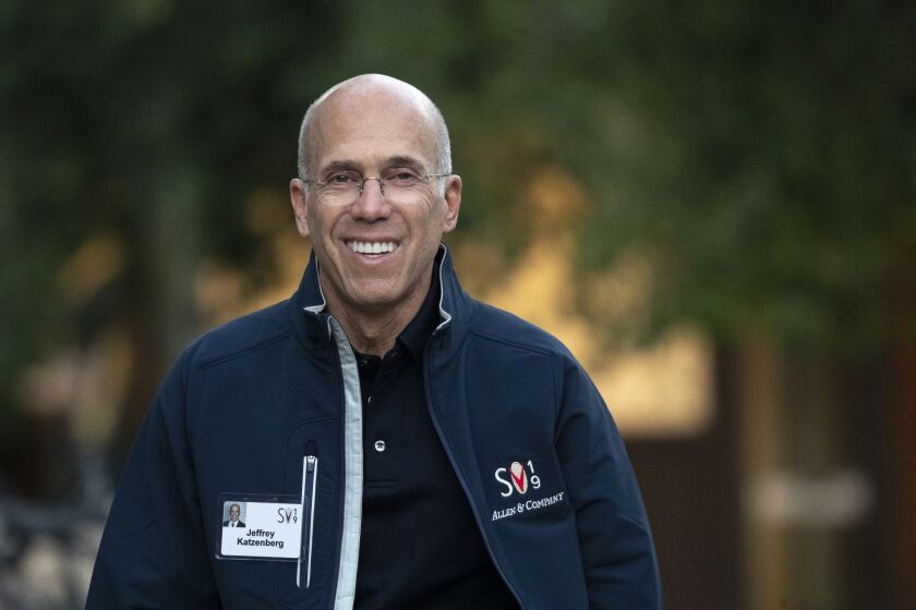 SUN VALLEY, ID - JULY 12: Jeffrey Katzenberg, film producer and founder of Quibi, attends the annual Allen & Company Sun Valley Conference, July 12, 2019 in Sun Valley, Idaho. Every July, some of the world's most wealthy and powerful businesspeople from the media, finance, and technology spheres converge at the Sun Valley Resort for the exclusive weeklong conference. (Photo by Drew Angerer/Getty Images) ** OUTS - ELSENT, FPG, CM - OUTS * NM, PH, VA if sourced by CT, LA or MoD **