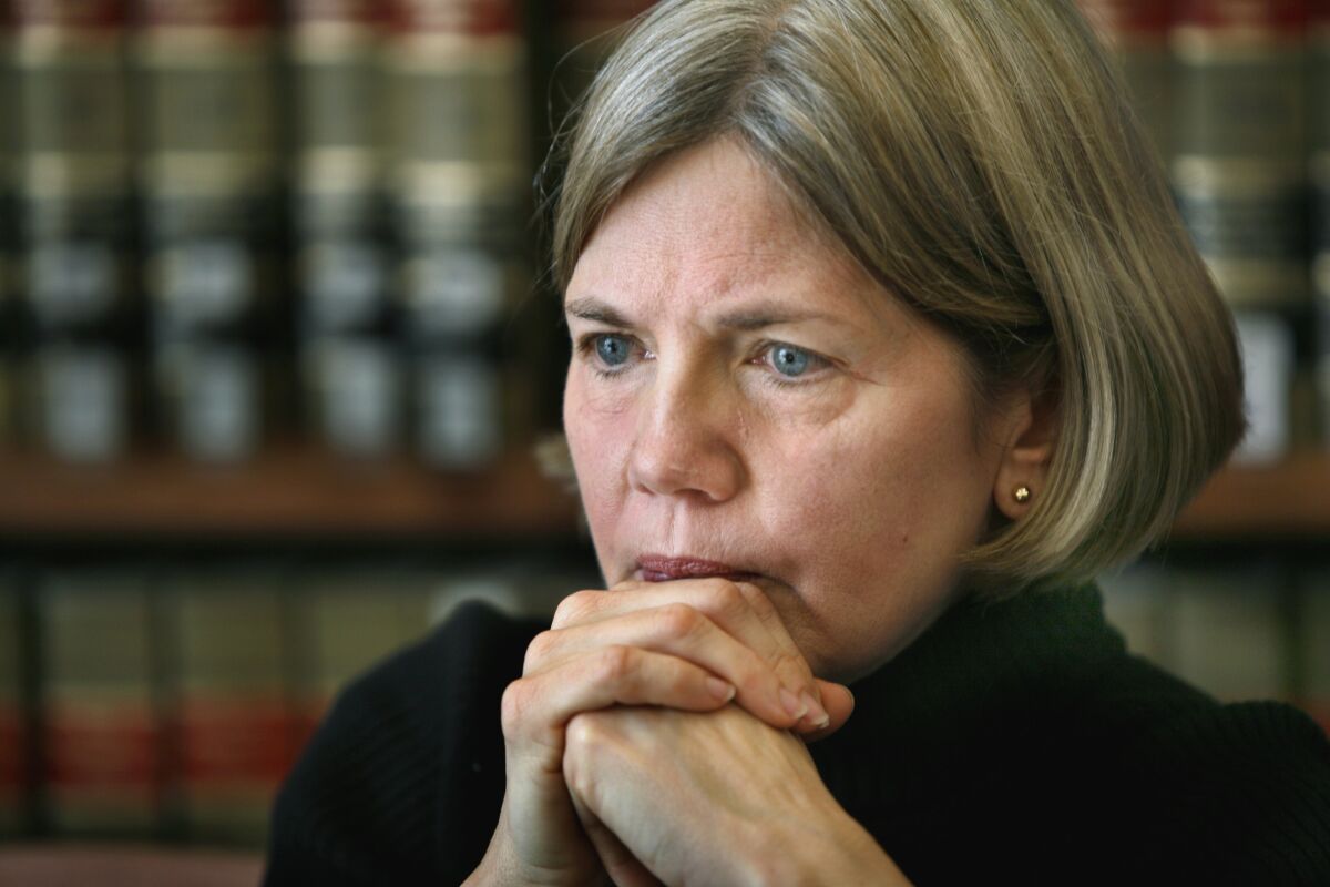 Elizabeth Warren at Harvard Law School in 2006.