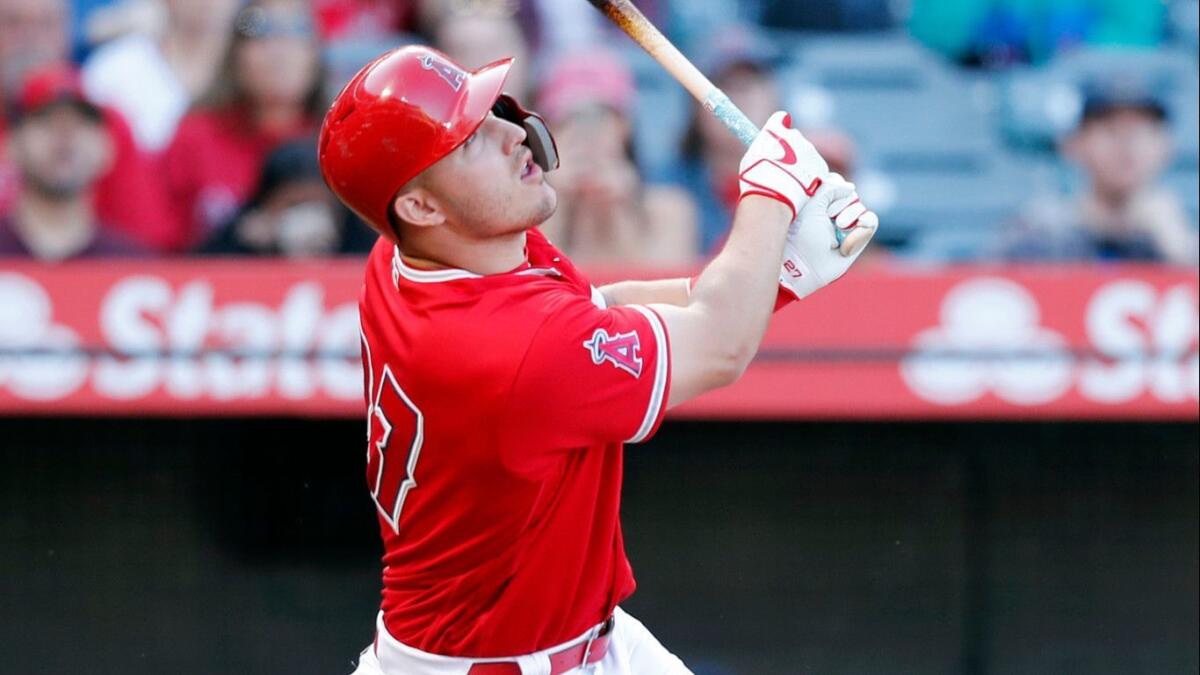 Angels center fielder Mike Trout is under contract with the team for the next 12 seasons.