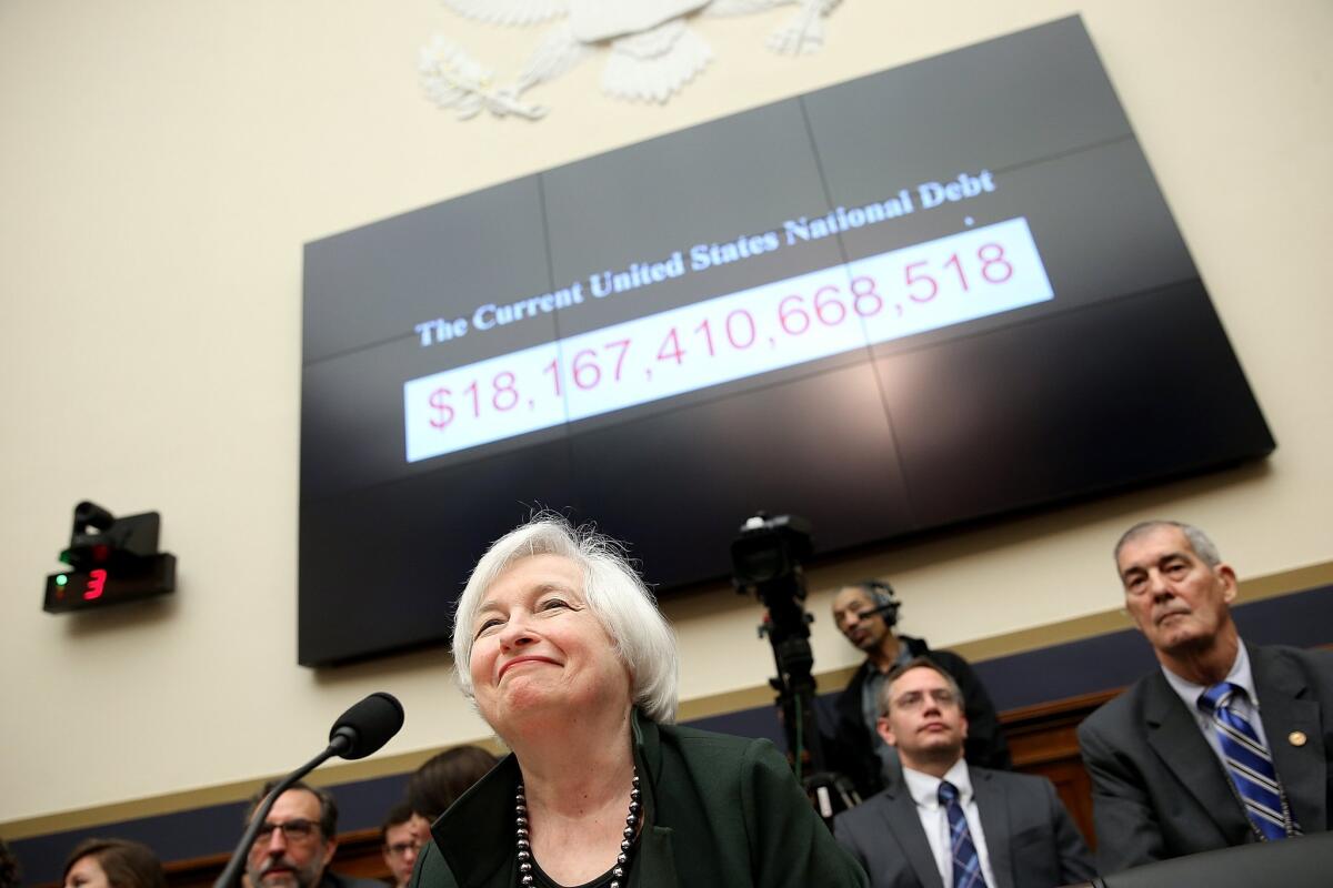 Federal Reserve Board Chairwoman Janet Yellen testifies before the House Financial Services Committee.