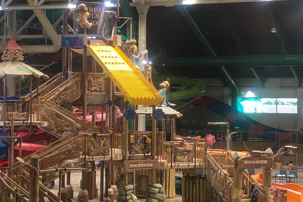 The water park at the Great Wolf Lodge in Garden Grove.