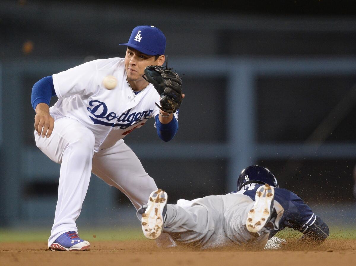 Dodgers third baseman Luis Cruz has been designated for assignment after struggling at the plate this season.