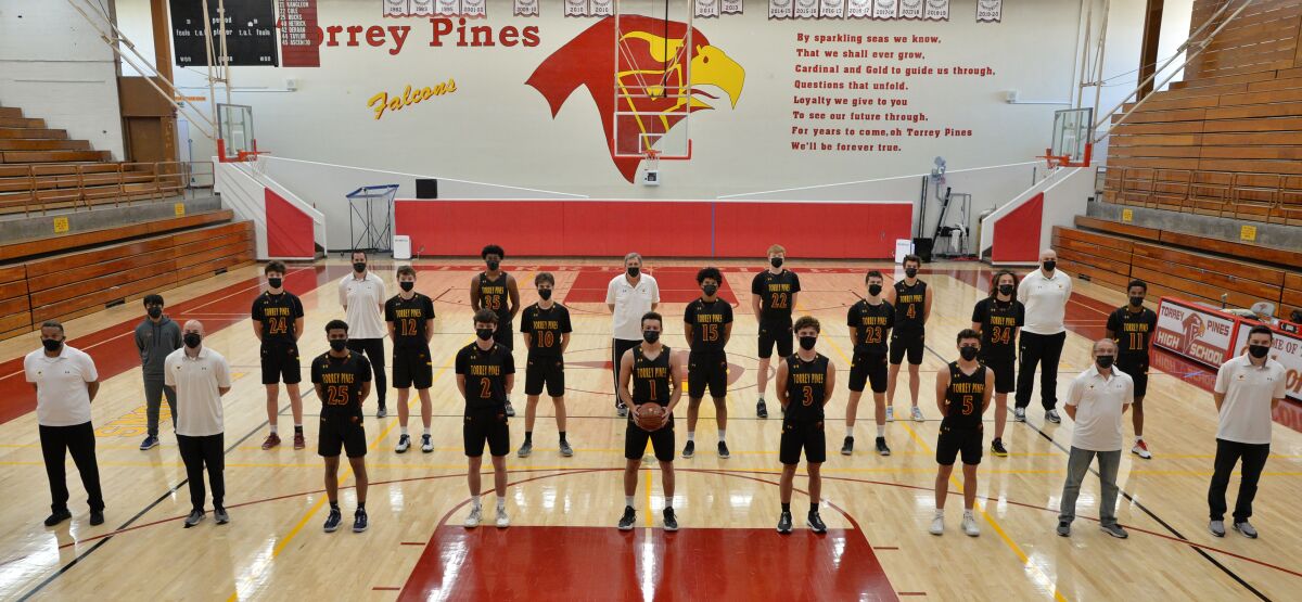 Torrey Pines boys varsity team and coaching staff