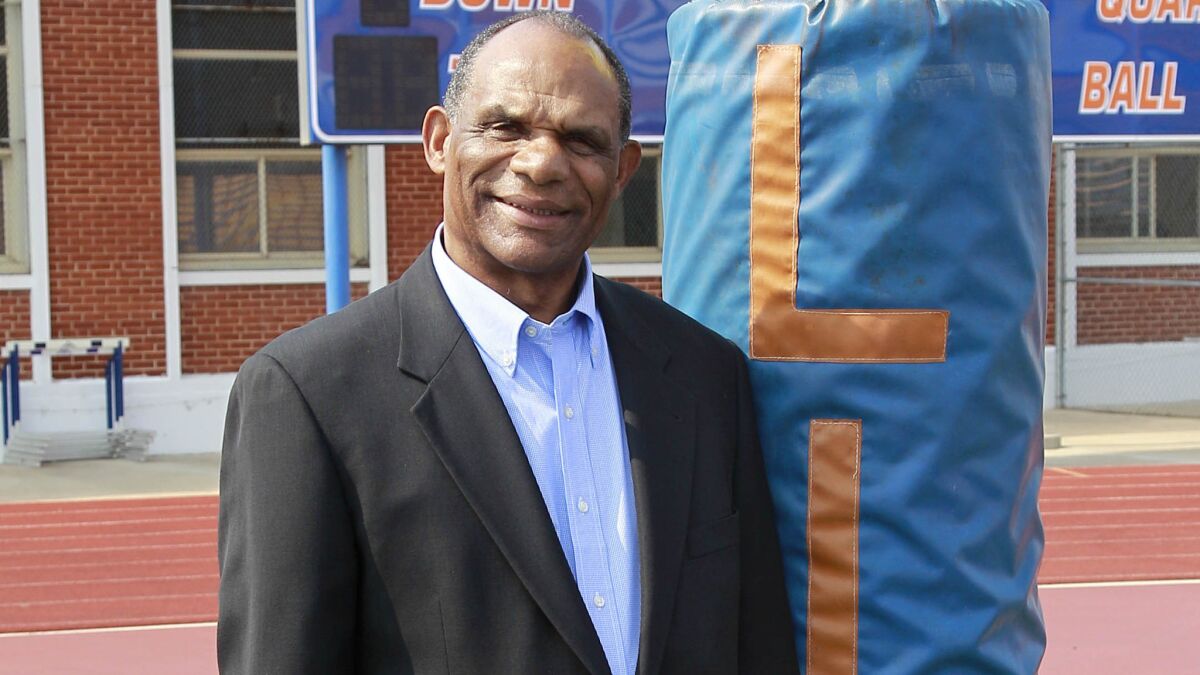 Former USC Athletic Director Mike Garrett says he wants to build Langston University into a football powerhouse.