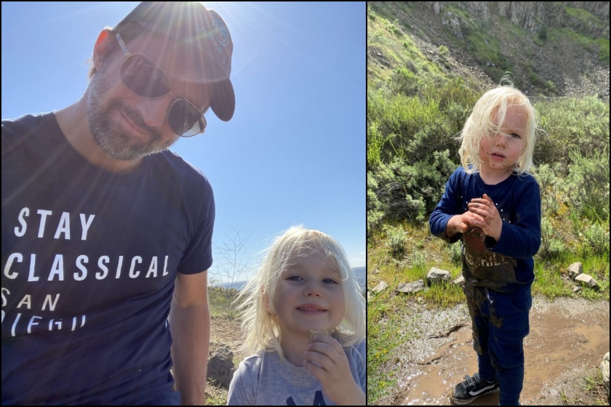 Trevor McGraw (left) with his son Bodhi.