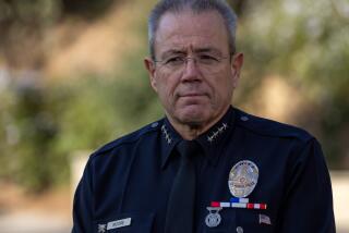 LOS ANGELES, CA - DECEMBER 07: LAPD Chief Michel Moore at LAPD Police Academy on Thursday, Dec. 7, 2023 in Los Angeles, CA. (Irfan Khan / Los Angeles Times)