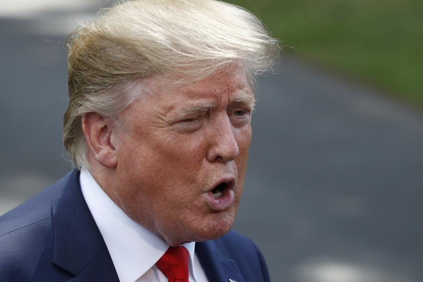 President Donald Trump speaks to the media about the testimony of former special counsel Robert Mueller to Congress, Wednesday, July 24, 2019, at the White House in Washington. (AP Photo/Jacquelyn Martin)