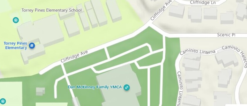 A proposal would place jacaranda trees on the north side of Cliffridge Avenue in front of Torrey Pines Elementary School.