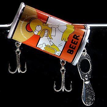 The Relic Lure company produces character-based fishing lures, including a Simpson line featuring the Duff topwater chuggler. $13.