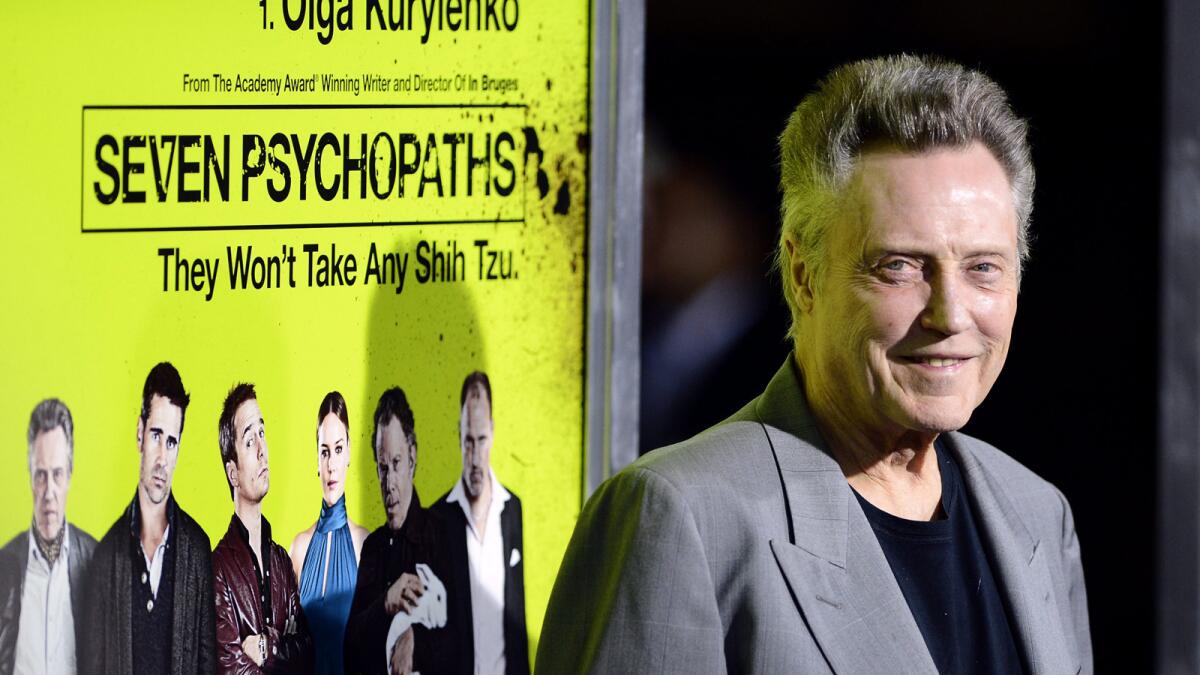 Christopher Walken arrives for the premiere of "Seven Psychopaths" in 2012.