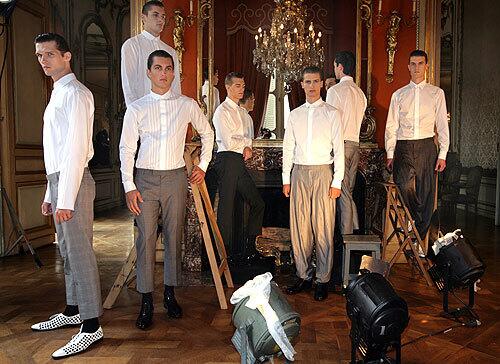 DIOR HOMME: Roomy-legged, blousing pants were shown by several designers, including Kris Van Assche for Dior.