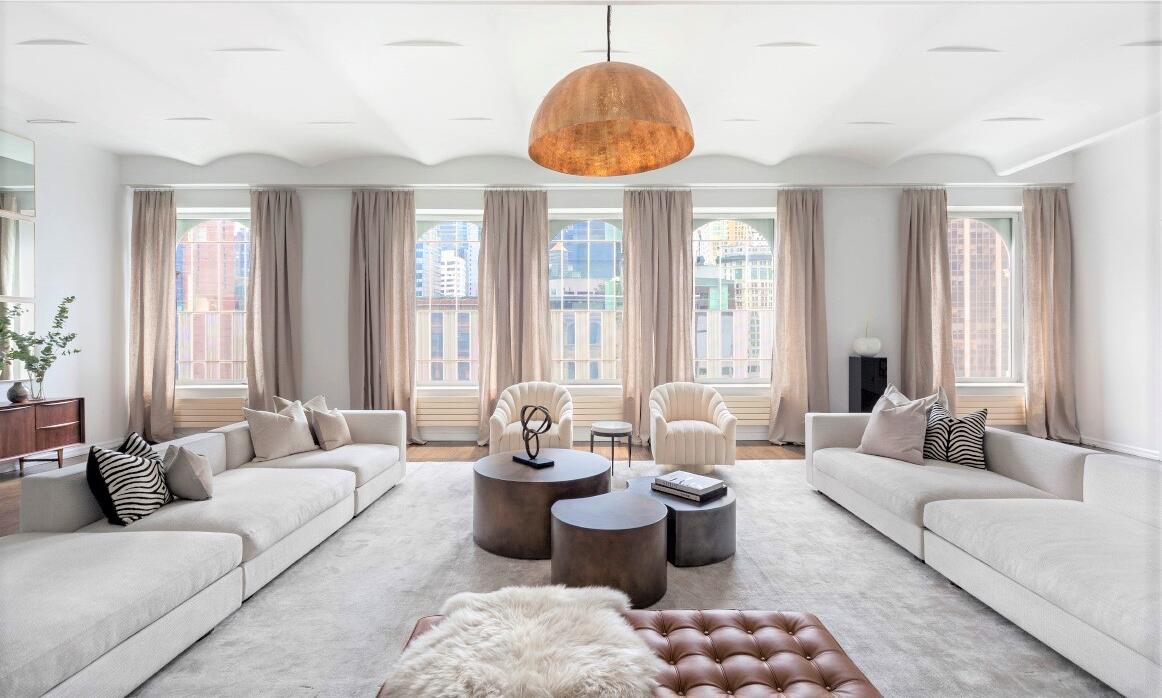 The five-bedroom condo in Manhattan's Financial District includes three terraces that combine for 3,500 square feet.