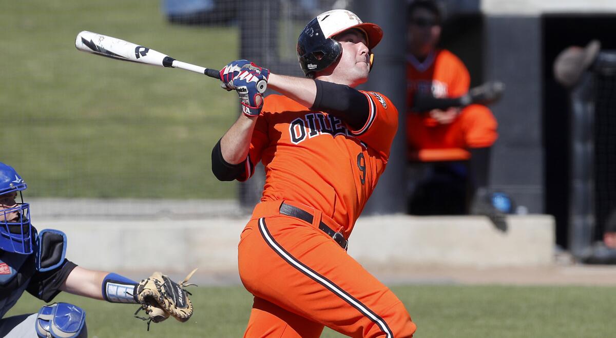 Huntington Beach High's Josh Hahn was selected the Gatorade state player of the year and is in the outfield of the 2019 Los Angeles Times All-Star high school baseball team.