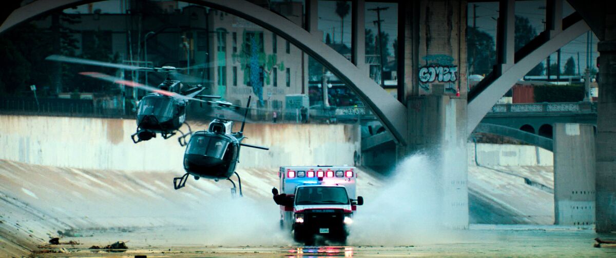 Jake Gyllenhaal in “Ambulance”