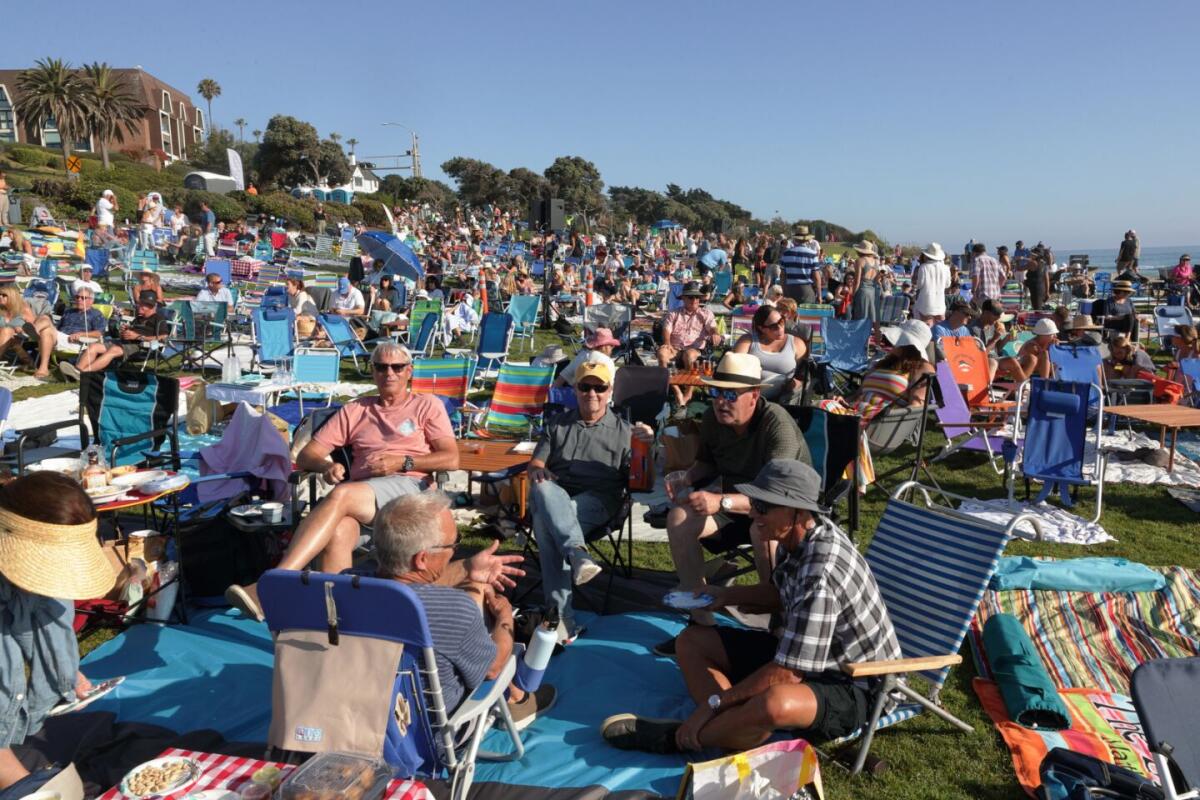 Audience members at the first Del Mar Summer Twilight Concert of last year’s season.