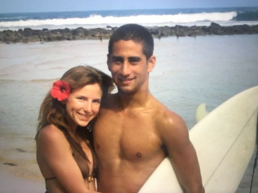 Jenny Taylor (then Jenny Grosso) and Emery Kauanui are seen in an undated photo.