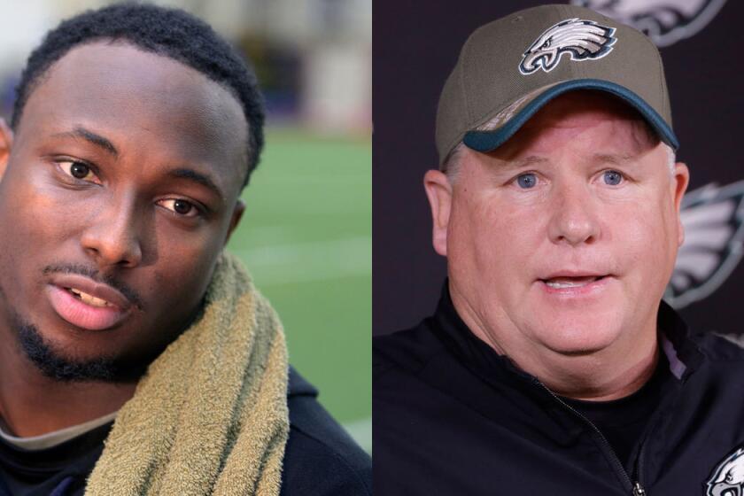 Bills running back LeSean McCoy, left, is tired of hearing about Eagles Coach Chip Kelly.