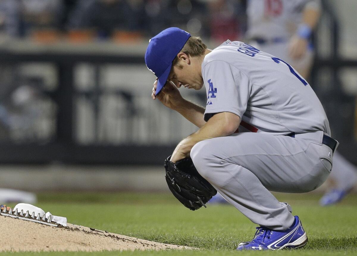 Zack Greinke lasted five innings against the New York Mets on Thursday, striking out four batters while giving up three runs, one earned, on four hits.