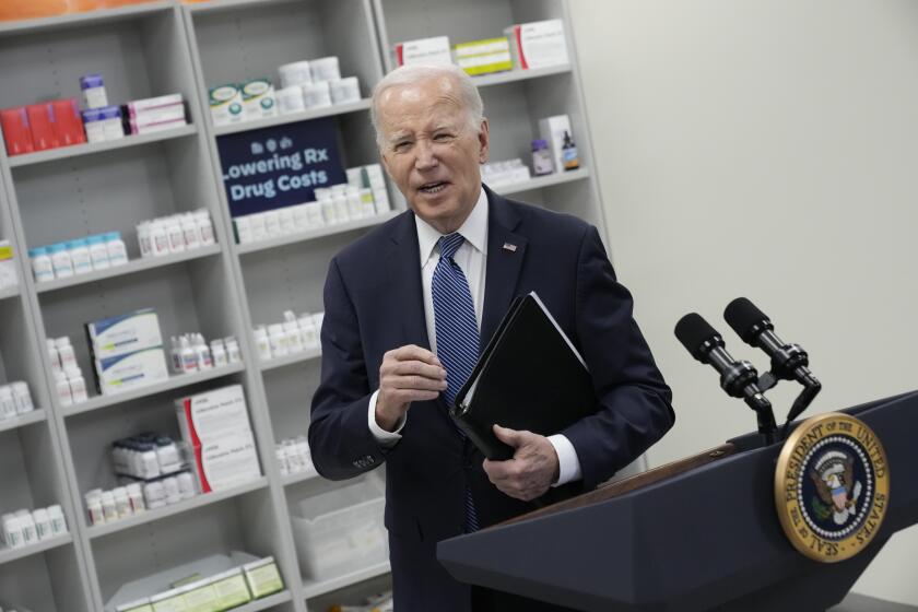 FILE - President Joe Biden leaves after speaking about prescription drug costs at the National Institutes of Health in Bethesda, Md., Dec. 14, 2023. (AP Photo/Andrew Harnik, File)