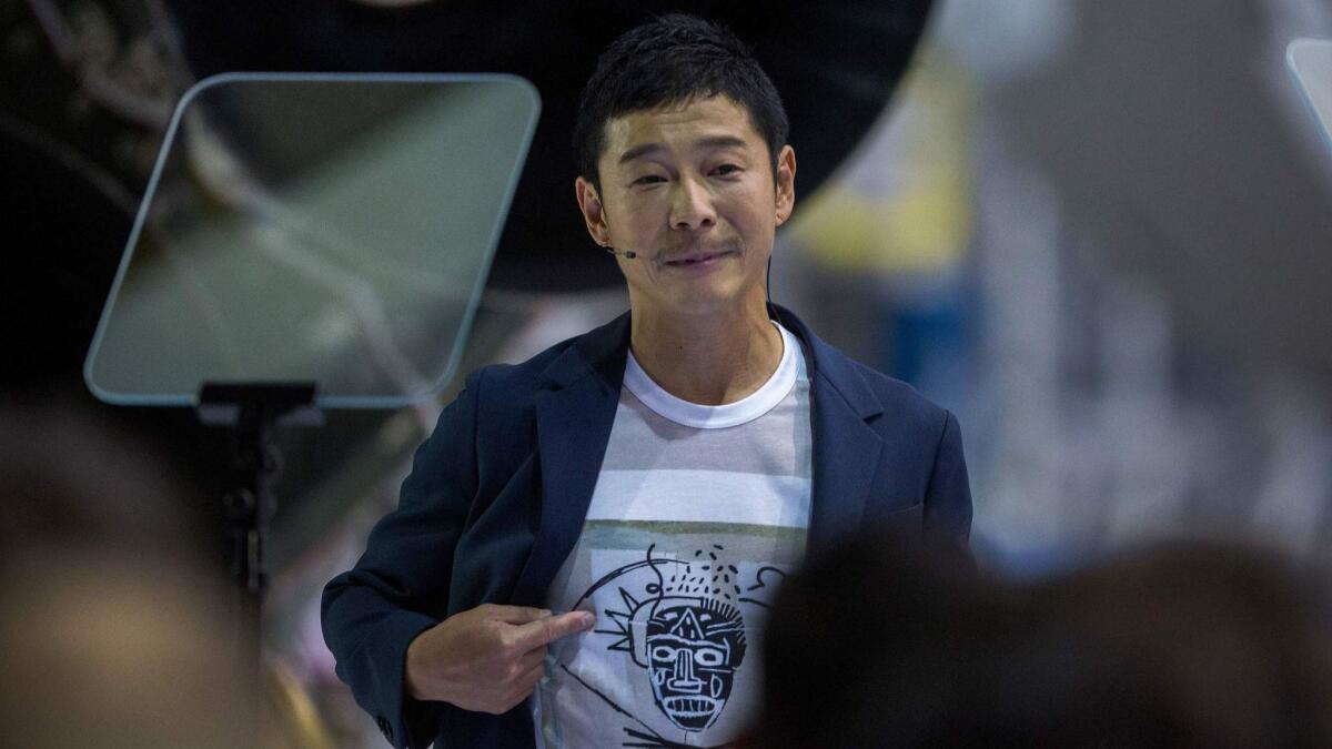 Japanese billionaire Yusaku Maezawa wouldn't say how much he's paying SpaceX to take him on a four- to five-day trip around the moon.