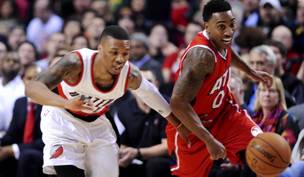 Jeff Teague and the Hawks showed Damian Lillard and the Trail Blazers that the Eastern Conference's top teams can come West and win with a 115-107 victory on Saturday night.