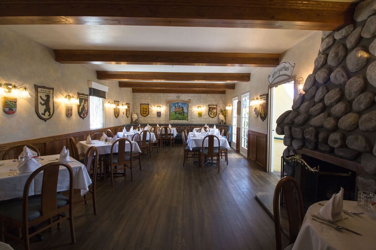 The interior of Kaiserhof Restaurant & Biergarten, a 37-year-old German restaurant in Ocean Beach that will receive a 48-hour, $10,000 makeover next month for Food Network's "Restaurant: Impossible" TV series.