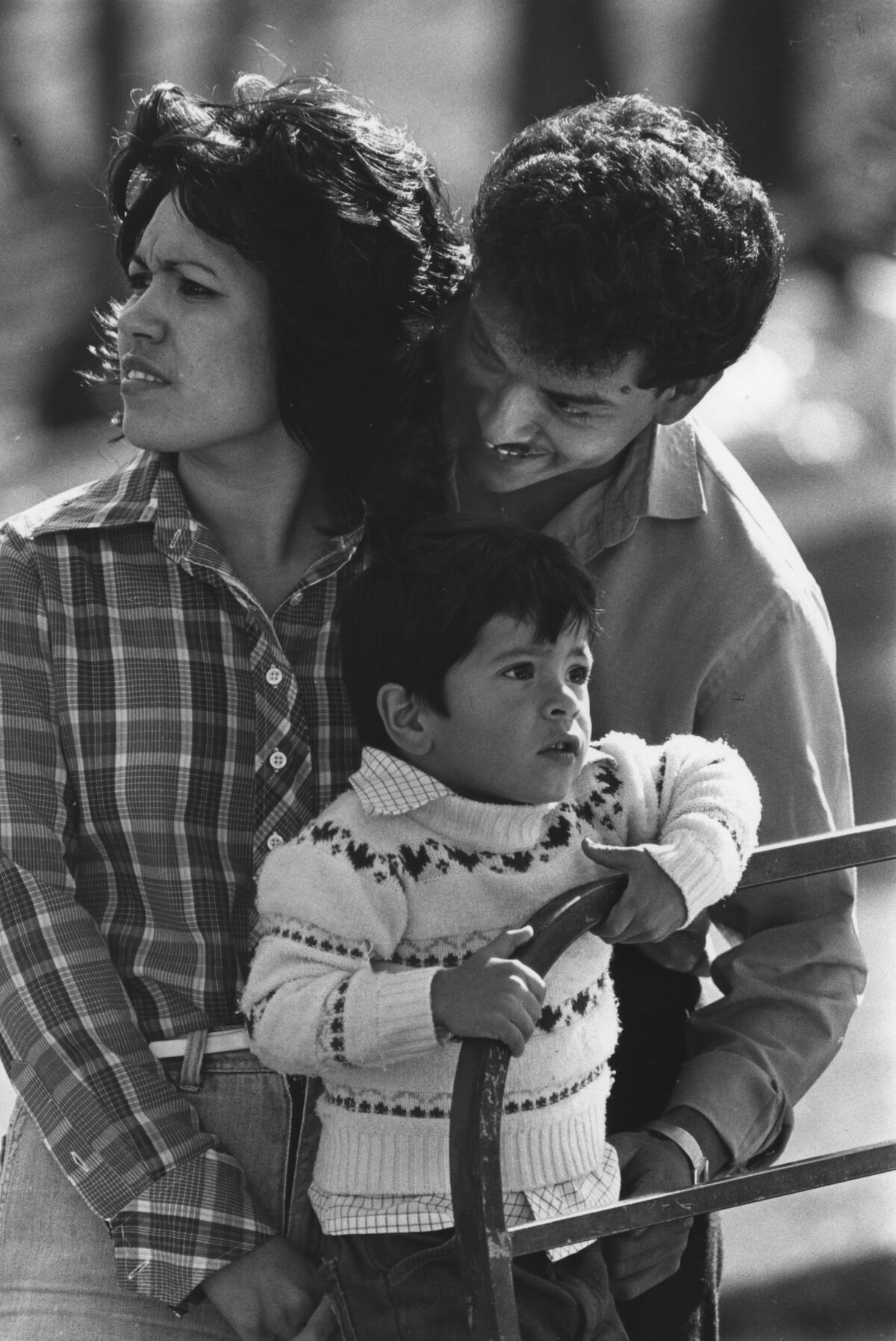 A family at a carnival in Boyle Heights.