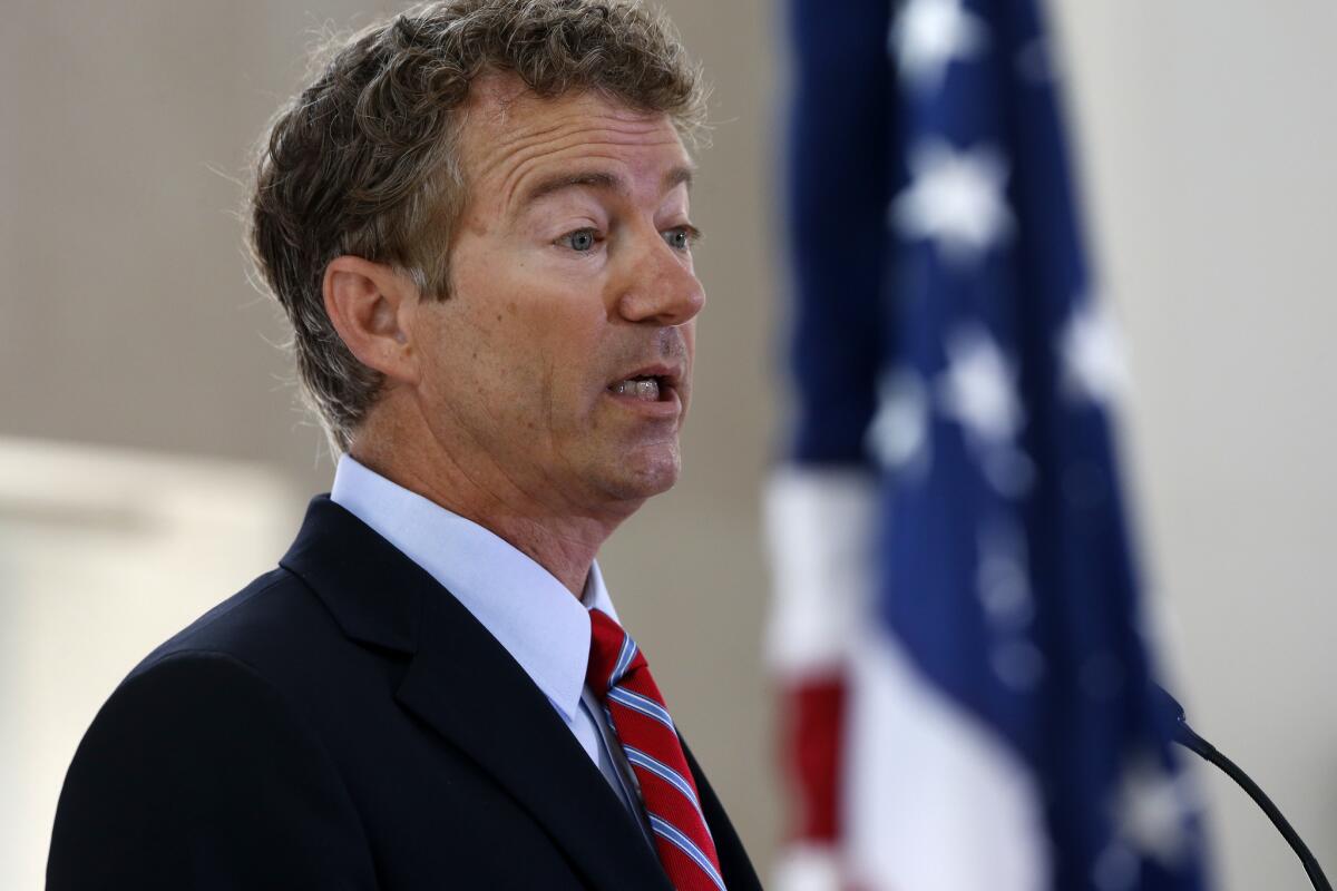 Sen. Rand Paul (R-Ky.) has introduced a bill to halt the $1.5 billion in annual U.S. aid to Egypt, the first such legislation since the military's overthrow of the government.