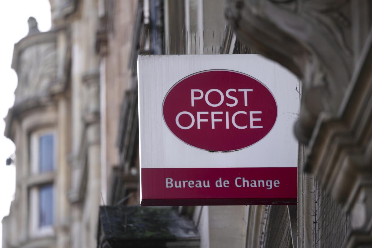 Post office sign in London