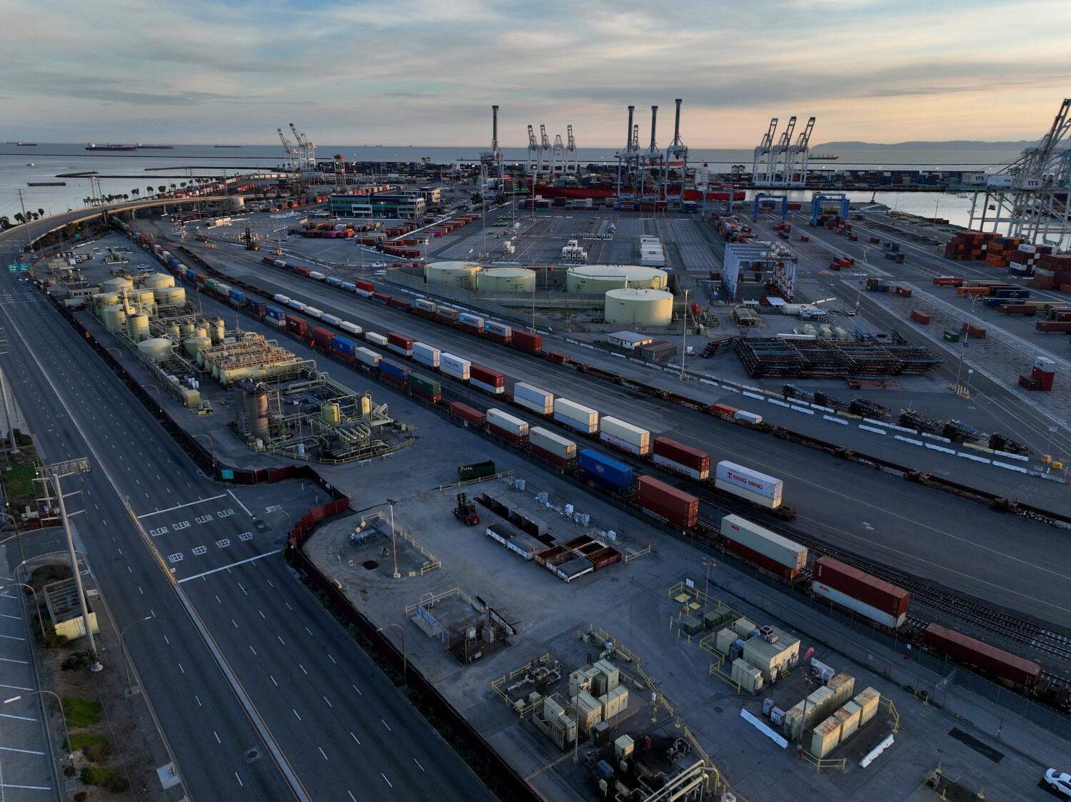 Biden Cabinet official visits Long Beach to tout port's $1.5-billion 'green' overhaul
