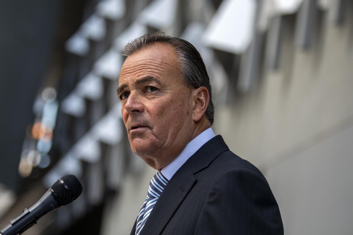 L.A. mayoral candidate Rick Caruso in Hollywood on Oct. 7. 