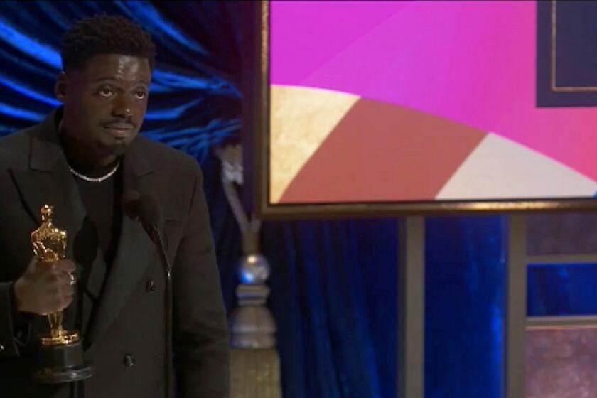 Screenshot of Daniel Kaluuya, winner of Best Supporting Actor for "Judas and the Black Messiah" during the 93rd Academy Awards held at Union Station on April 25, 2021. CREDIT: A.M.P.A.S.© 2021