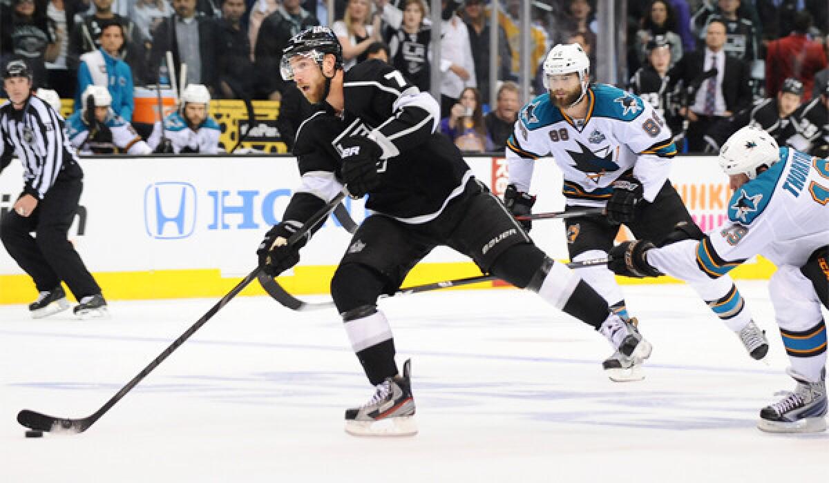 Jeff Carter is one of the main reasons the Kings have held San Jose scoreless in 10 power-play attempts in three games at Staples Center.